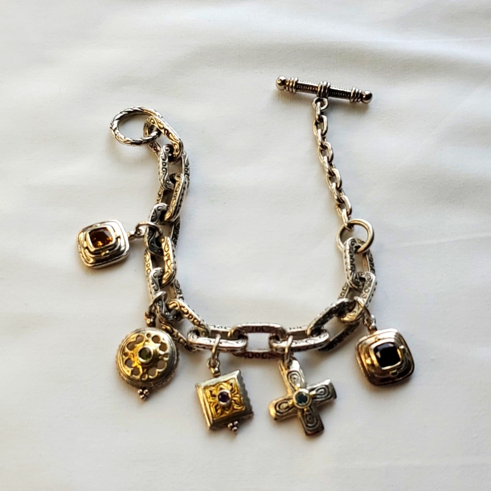 Multi-stone Sterling Bracelet.
